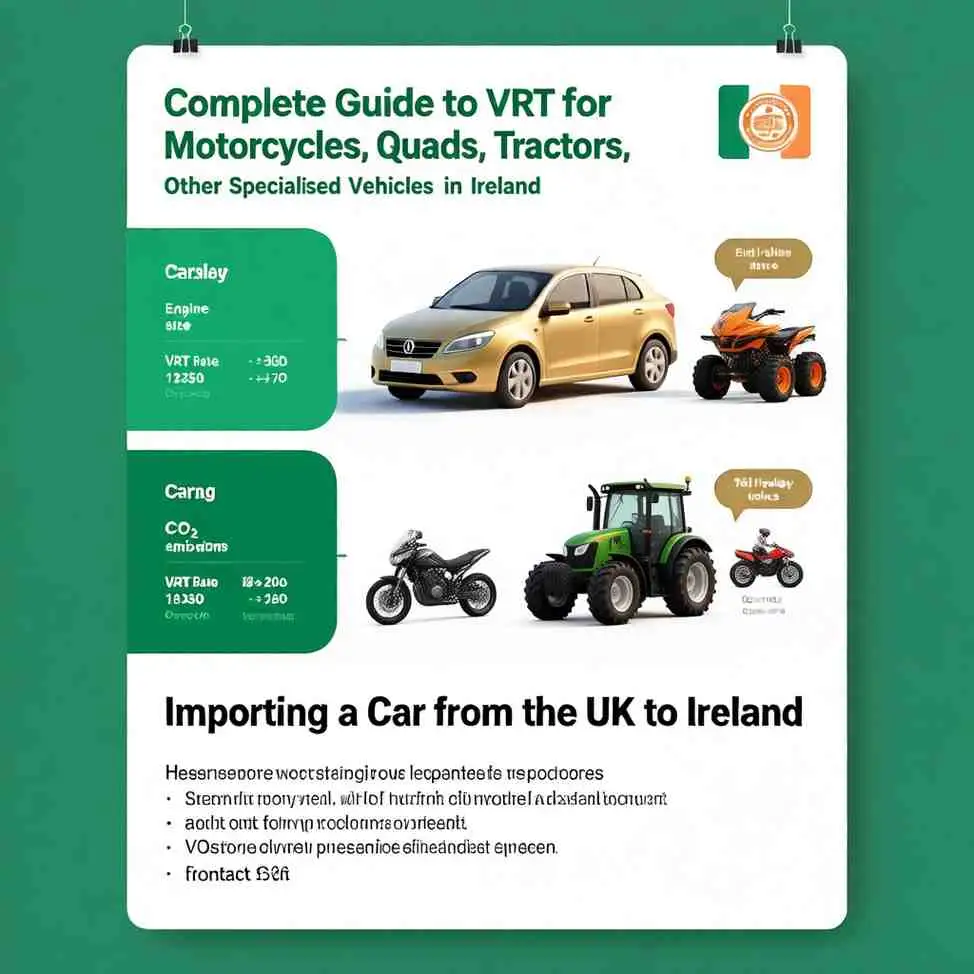 Complete guide to VRT for motorcycles, quads, tractors, and other specialized vehicles in Ireland