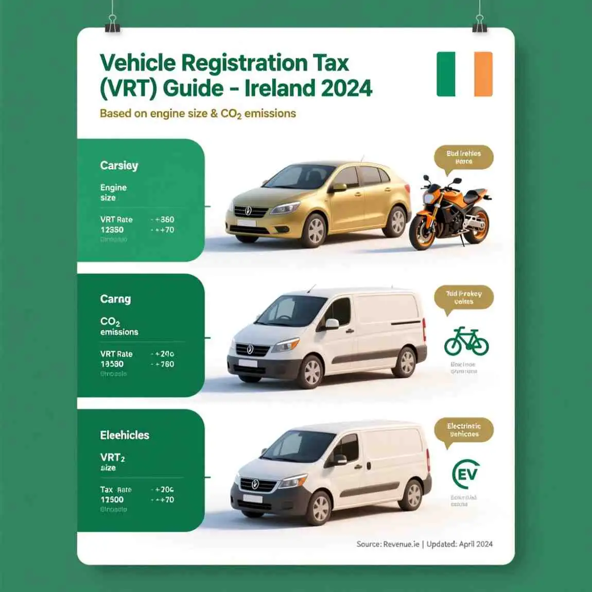 Complete guide to VRT for different vehicle types in Ireland