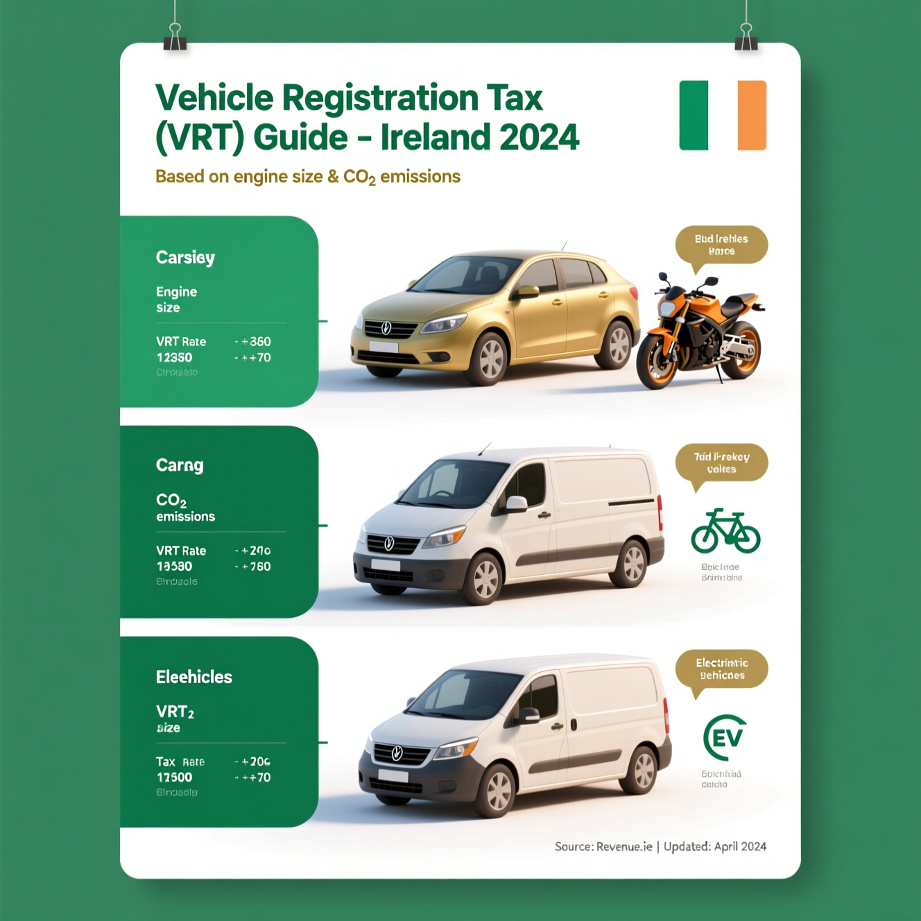 Complete guide to VRT for different vehicle types in Ireland
